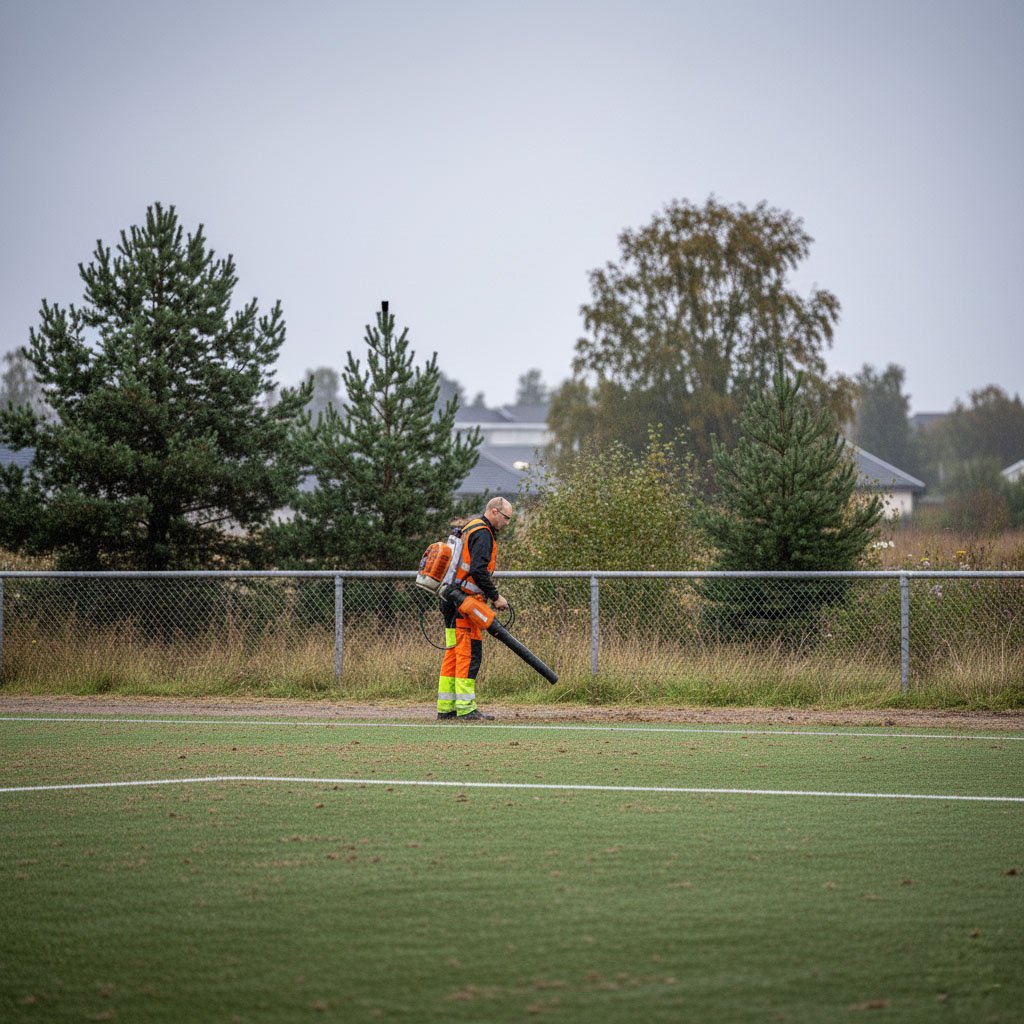 Man working the close by fields